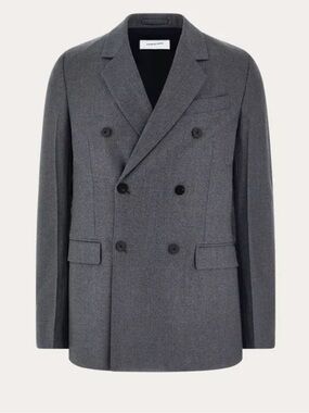 Salvatore Ferragamo wool gray blazer men 56 xxxl
